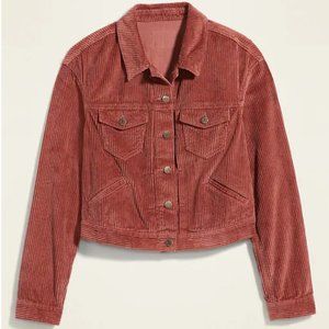 NWT Cropped Corduroy Jacket in Copper Moon
